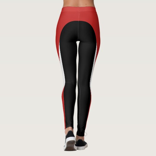 Leggings Légendes rouge/blanc/rouge/noir Motif (Dos)