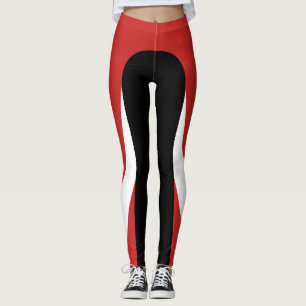 Leggings Légendes rouge/blanc/rouge/noir Motif