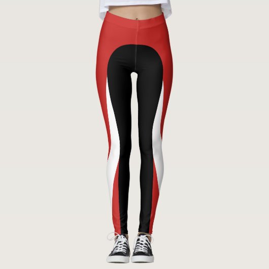 Leggings Légendes rouge/blanc/rouge/noir Motif (Devant)
