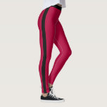 Leggings Légendes rouges Bande latérale noire ou Choisir de<br><div class="desc">Couleurs personnalisées - Sports Black Side Stripe Red Leggings - MIGNED Design - ou Choisissez / Ajoutez vos couleurs Bande et Leggings !</div>