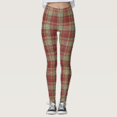 Leggings Légendes rouges en plaid (Devant)