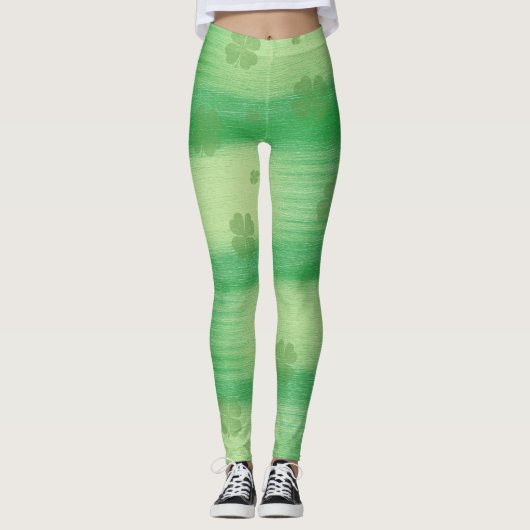 Leggings Légendes shamrocks pour la Saint-Pat's Day (Devant)