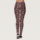 Leggings Légendes sur-imprimées rose et rouge pour tulipe f (Dos)