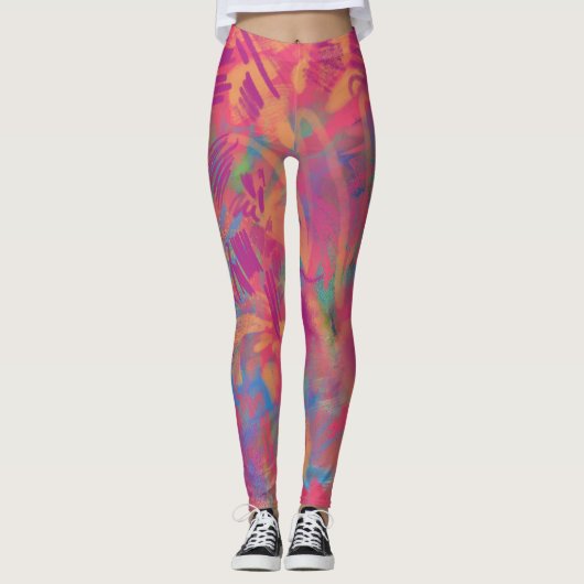 Leggings Légendes texturées multicouleurs (Devant)