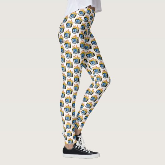 Leggings Légendes toutes-sur-impression d'incendie informat (Droite)