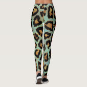 Leggings Légendes turquoises pour cool empreinte de léopard (Dos)