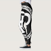 Leggings Légendes UPC en noir avec logo blanc (Gauche)