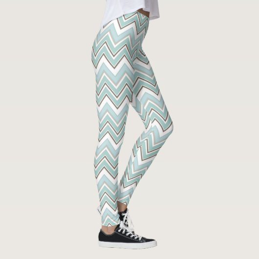 Leggings Légendes vertes Chevron pour femmes (Droite)