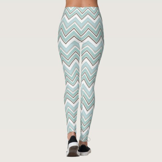 Leggings Légendes vertes Chevron pour femmes (Dos)