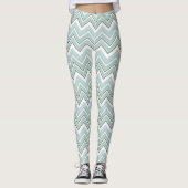 Leggings Légendes vertes Chevron pour femmes (Devant)