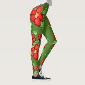 Leggings Légendes vertes de mousse à fleurs (Droite)