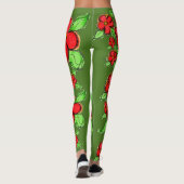 Leggings Légendes vertes de mousse à fleurs (Dos)