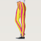 Leggings Légendes verticales vides roses et jaunes (Gauche)