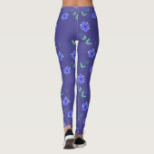 Leggings Légendes violettes fleuries (Dos)