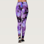 Leggings Légendes violettes pixées (Dos)