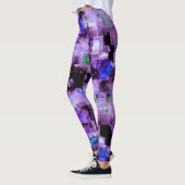 Leggings Légendes violettes pixées (Gauche)