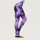 Leggings Légendes violettes pixées (Droite)