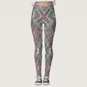 Leggings LÉGÈNES - Design Mandala gris-rose-Brown (Devant)