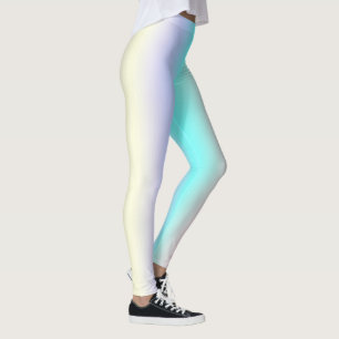 Leggings Légèrement Abstrait Art Turquoise Rose Pastel Legg