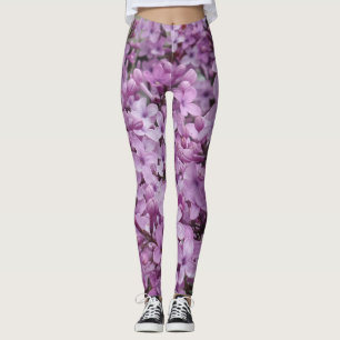 Leggings Légères pattes de fleurs roses
