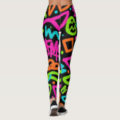 Leggings Leggements de scintillement de Neon - Vibes de pop (Dos)