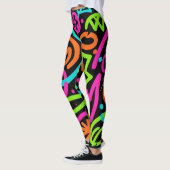 Leggings Leggements de scintillement de Neon - Vibes de pop (Gauche)