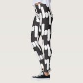 Leggings Léggines noires et blanches modernes (Gauche)