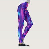 Leggings "Leggings 3D Purple & Blue Geo : Conception futuri (Droite)