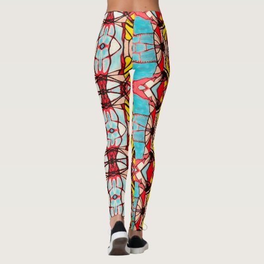 Leggings Leggings, Abstrait Psychedelic tr IV (Dos)