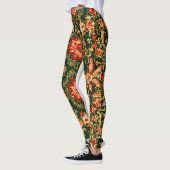 Leggings "Leggings de prairie florale : Design vert origina (Gauche)