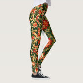 Leggings "Leggings de prairie florale : Design vert origina (Droite)