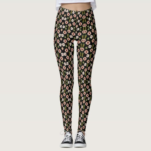 Leggings "Leggings d'élégance florale" (Devant)