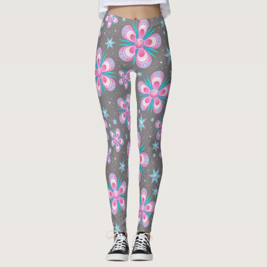 Leggings Leggings/Fleurs et étoiles (Devant)
