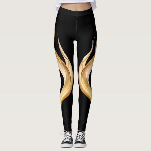Leggings Leggings-Noir-Flamme (Devant)