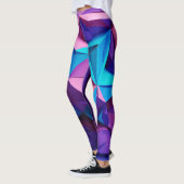 Leggings "Leggings Ombres violets et bleus : Couleurs vives (Gauche)