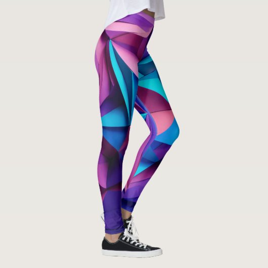 Leggings "Leggings Ombres violets et bleus : Couleurs vives (Droite)