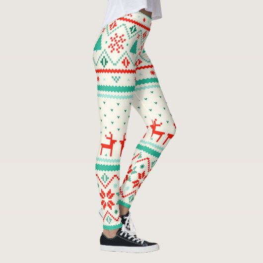 Leggings Leggings/Reindeers et Coeurs de Noël (Droite)