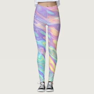 Leggings Leggingues Pastel Mermaid Fantasy Ocean Swirl