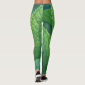 Leggings Leggins à feuilles vertes (Dos)