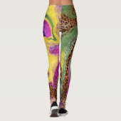Leggings leggins abstraits, leggins de léopard (Dos)