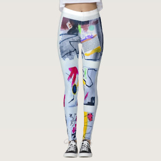 Leggings Leggins abstraits rétro de style artistique de des