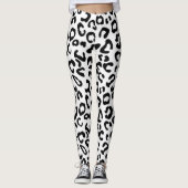 Leggings Leggins blancs noirs de Jaguar (Devant)