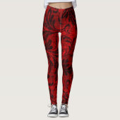 Leggings Leggins de velours rouge (Devant)