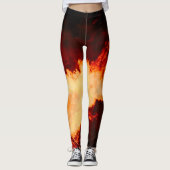Leggings Leggins du feu de volcan chauds ! (Devant)
