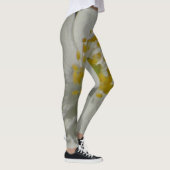 Leggings Leggins fleurs blanches et jaunes (Droite)