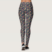 Leggings Leggins grunges d'impression florale (Dos)