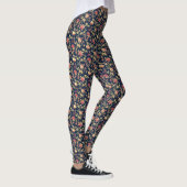 Leggings Leggins grunges d'impression florale (Droite)