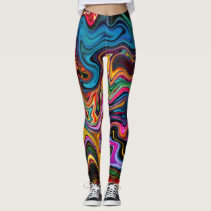 Leggings Leggins liquides d'abrégé sur marbre