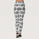Leggings Leggins Mandala noirs et blancs (Dos)