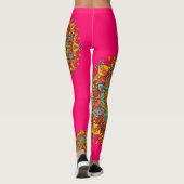 Leggings Leggins Mandala Roses Colorés (Dos)